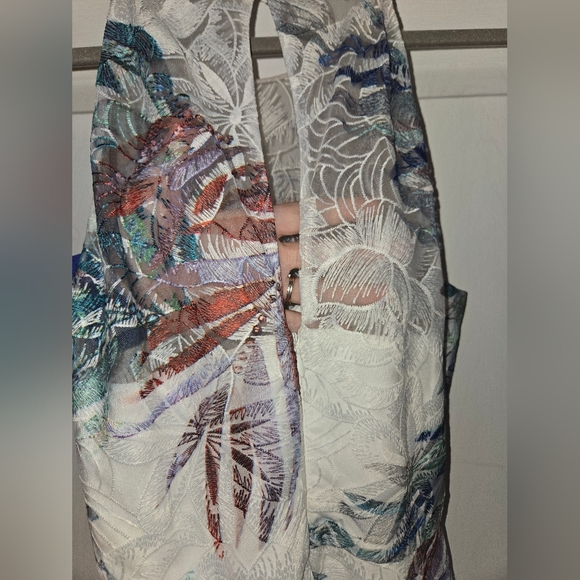 Mark & James Badgley Mischka Hi-low Embroidered Dress Size 12 - Picture 4 of 9